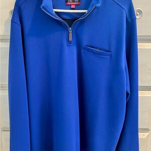 Johnston & Murphy Zip-Up Blue Sweater